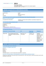 Deca - Biztonsági Adatlap